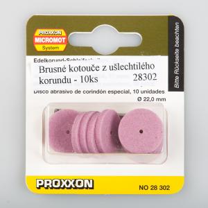 Proxxon - stopkové brousky korundové - kotouč 22,0 mm  10 ks