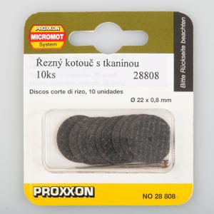 Proxxon - tkaninové korundové řezací kotoučky 22 mm se stopkou  10 ks